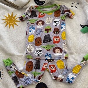Little sleepies Star Wars Gray and Green Kids Pajama Set